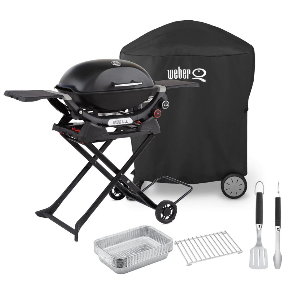 웨버 Q2800N+ 블랙 가스 그릴 패키지 야외 BBQ 휴대용 실제 상품 이미지