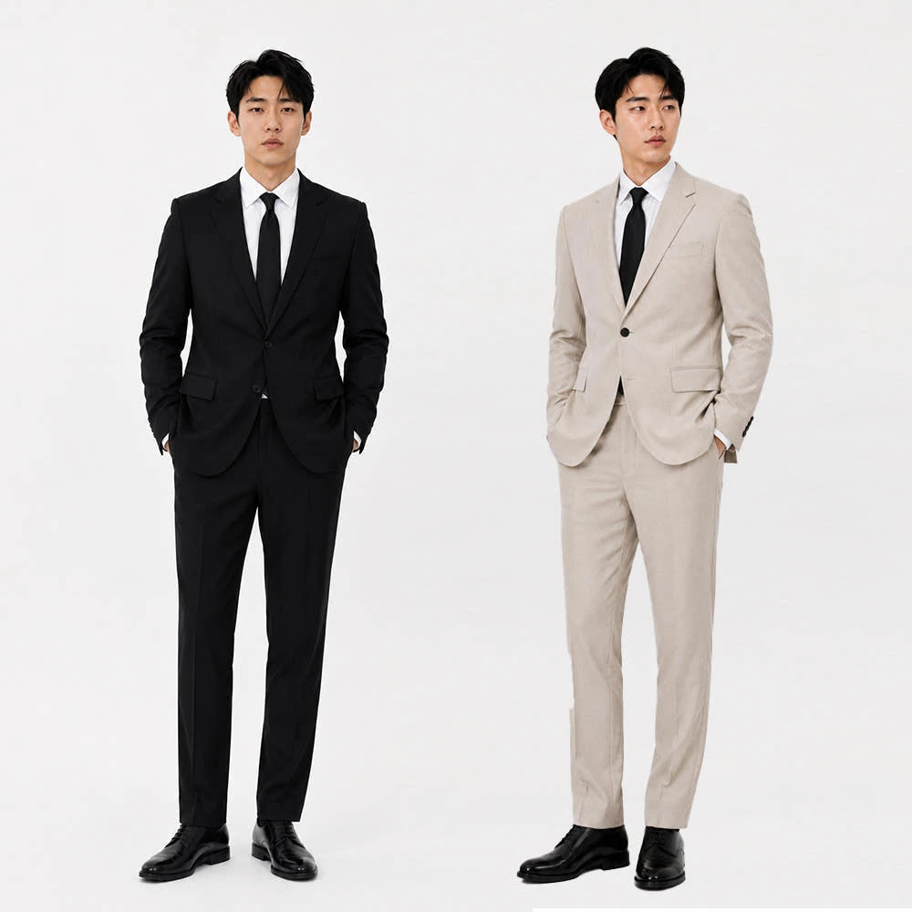 갑자기 잡힌 결혼식·면접 정장 고민 끝!가성비 끝판왕 트러수트 밴딩 정장 세트 솔직 후기 & 사이즈 팁