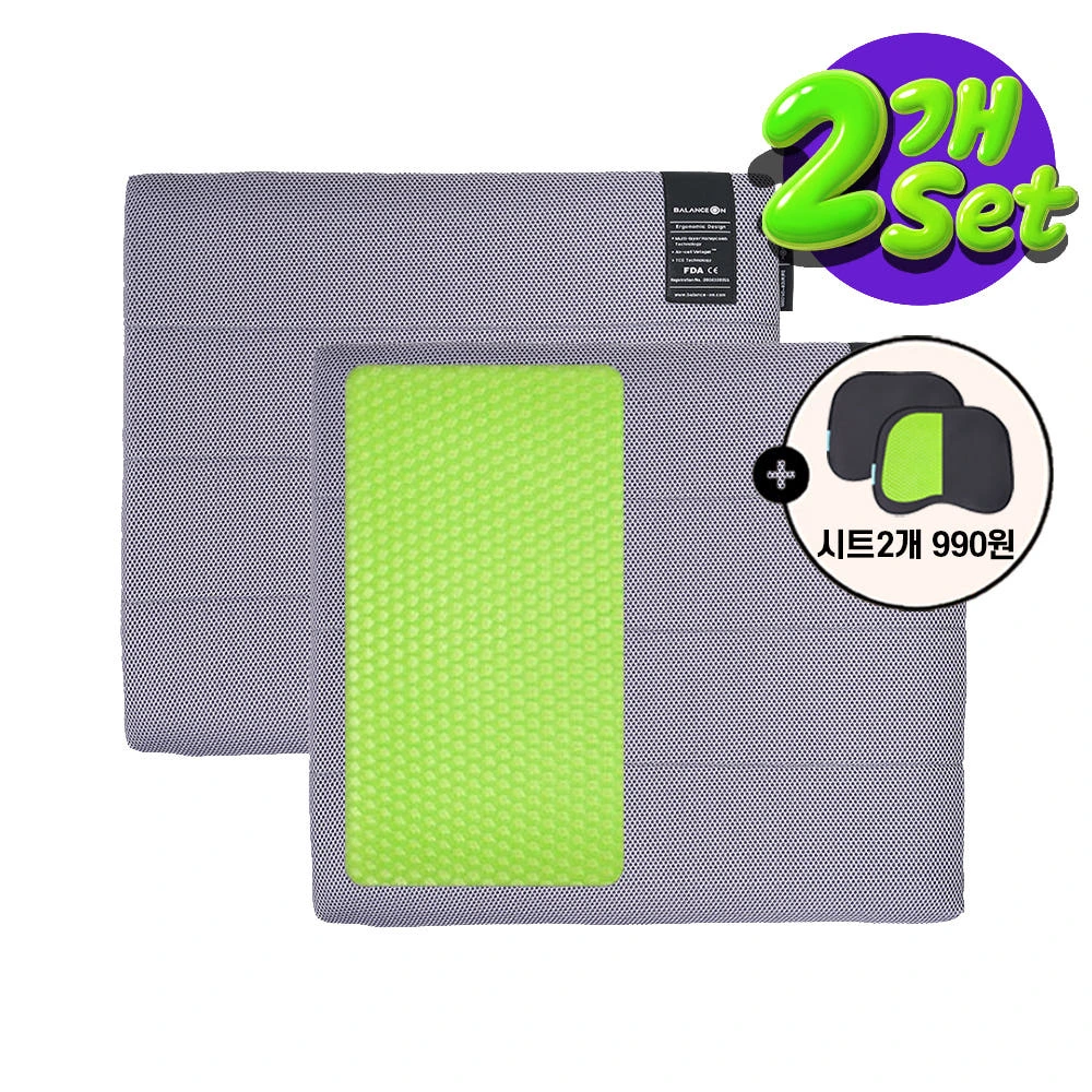 밸런스온 기능성 프리미엄시트 L SIZE 2개세트(사무실 쿨 의자) 실제 상품 이미지